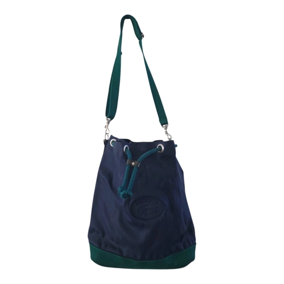 Vintage Lacoste Bucket Bag Navy Green